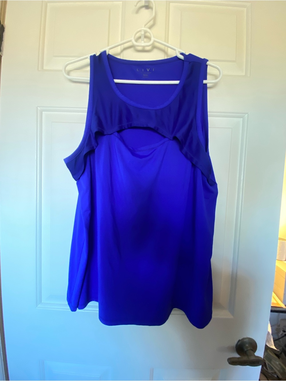 Lane Bryant Cobalt Blue Layered Tank Top